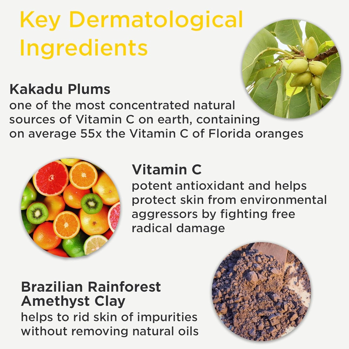 Kakadu C Vitamin C Brightening Kit: Daily Cleanser 70ml + 20% Vitamin C Serum 15ml + Eye Souffle 15ml 3pcs