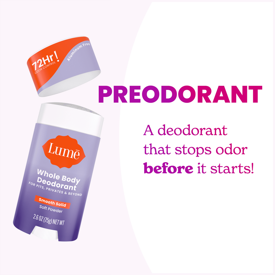 72h Whole Body Deodorant - Smooth Solid Stick