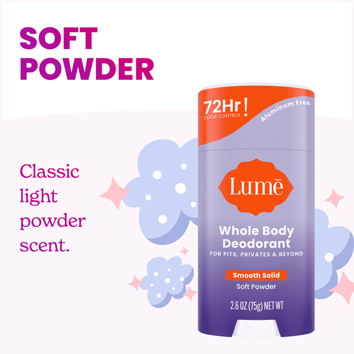 72h Whole Body Deodorant - Smooth Solid Stick