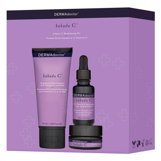 Kakadu C Vitamin C Brightening Kit: Daily Cleanser 70ml + 20% Vitamin C Serum 15ml + Eye Souffle 15ml 3pcs